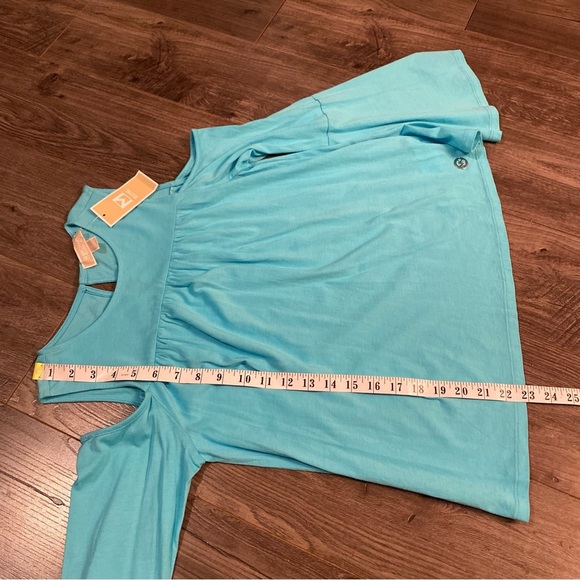 NWT Michael Kors shirt long sleeve cold shoulder bell sleeve - Picture 5 of 13